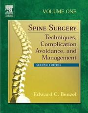 Cover of: Spine Surgery: Techniques, Complication Avoidance, and Management, 2 Vol. Set