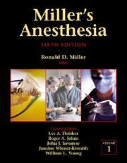 Cover of: Miller's Anesthesia e-dition, Text with Continually Updated Online Reference Package by Ronald D. Miller