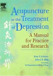 Cover of: Acupuncture in the Treatment of Depression: A Manual for Practice and Research