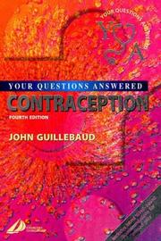 Cover of: Contraception by John Guillebaud