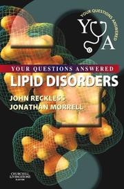 Lipid disorders by J. P. D. Reckless, John Reckless, Jonathan Morrell