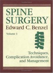 Cover of: Spine surgery by [edited by] Edward C. Benzel.