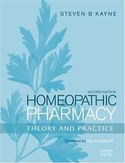 Cover of: Homeopathic Pharmacy by Steven B. Kayne