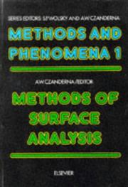 Cover of: Methods of surface analysis