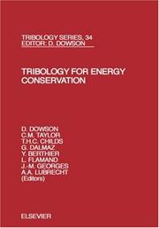 Cover of: Tribology for Energy Conservation (Tribology and Interface Engineering) | 