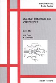 Cover of: Quantum Coherence and Decoherence (North-Holland Delta Series)