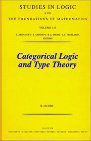 Cover of: Categorical logic and type theory by Bart Jacobs