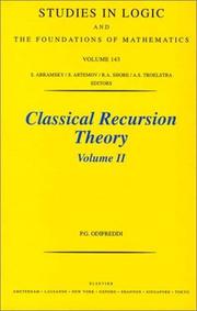 Cover of: Classical Recursion Theory, Volume II (Studies in Logic and the Foundations of Mathematics) by Piergiorgio Odifreddi