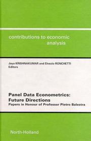 Cover of: Panel Data Econometrics: Future Directions (Contributions to Economic Analysis)