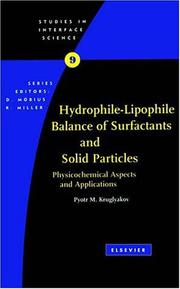 Hydrophile-lipophile balance of surfactants and solid particles by P. M. Krugli͡akov