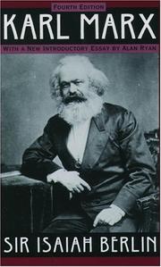 Cover of: Karl Marx by Isaiah Berlin