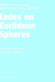 Cover of: Codes on Euclidean Spheres (North-Holland Mathematical Library)