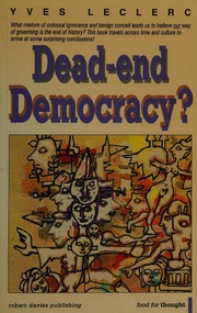 Cover of: Dead-end democracy?