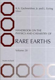 Handbook on the physics and chemistry of rare earths by L. Eyring, Jeffrey M. Lemm