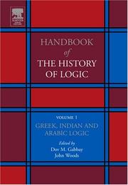 Cover of: Greek, Indian and Arabic Logic, Volume 1 (Handbook of the History of Logic) by 