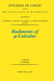 Cover of: Rudiments of mu-calculus (Studies in Logic and the Foundations of Mathematics) | 