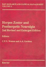 Cover of: Herpes Zoster and Postherpetic Neuralgia, 2nd Revised and Enlarged Edition | 