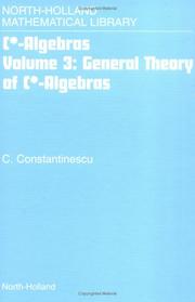 Cover of: C* -Algebras  by Corneliu Constantinescu