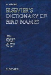 Cover of: Elsevier's Dictionary of Bird Names