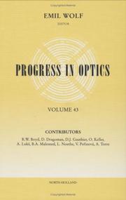 Cover of: Progress in Optics  by Emil Wolf
