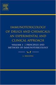 Cover of: Principles and Methods of Immunotoxicology, Volume 1 by Jacques Descotes