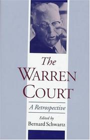 Cover of: The Warren Court by edited by Bernard Schwartz.