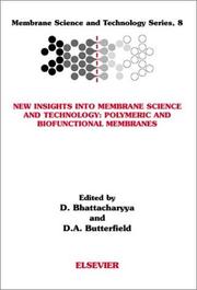 Cover of: New Insights into Membrane Science and Technology: Polymeric and Biofunctional Membranes, Volume 8 (Membrane Science and Technology)