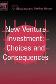 Cover of: New Venture Investment by A. Ginsberg