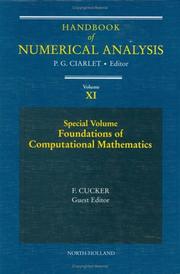 Cover of: Handbook of Numerical Analysis : Special Volume | 