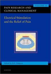 Cover of: Electrical Stimulation in Pain Relief by B. A. Simpson