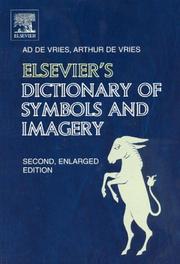 Cover of: Elsevier's Dictionary of Symbols and Imagery: In English (With Definitions)