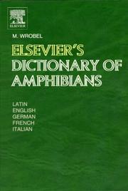 Cover of: Elsevier's dictionary of amphibians in Latin, English, German, French, and Italian by compiled by Murray Wrobel.