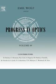 Front cover of Progress in optics by Emil Wolf