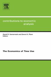 Cover of: The Economics of Time Use, Volume 271 (Contributions to Economic Analysis)