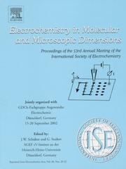 Cover of: Electrochemistry in molecular and microscopic dimensions by International Society of Electrochemistry. Meeting