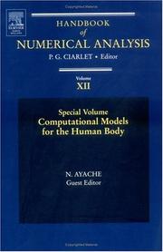 Cover of: Computational Models for the Human Body: Special Volume (Handbook of Numerical Analysis)