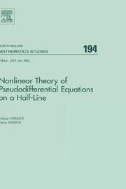 Nonlinear theory of pseudodifferential equations on a half-line by Nakao Hayashi, Elena Kaikina