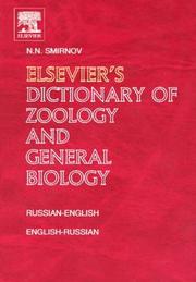 Cover of: Elsevier's dictionary of zoology and general biology: Russian-English and English-Russian