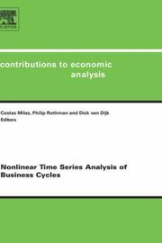 Cover of: Nonlinear time series analysis of business cycles by Dick van Dijk