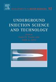 Cover of: Underground injection science and technology