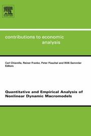 Cover of: Quantitative and Empirical Analysis of Nonlinear Dynamic Macromodels, Volume 277 (Contributions to Economic Analysis)