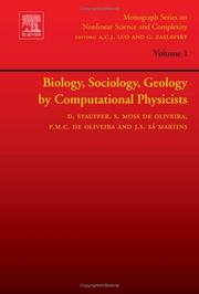 Cover of: Biology, Sociology, Geology by Computational Physicists, Volume 1 (Monograph Series on Nonlinear Science and Complexity)