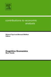 Cover of: Cognitive Economics: New Trends, Volume 280 (Contributions to Economic Analysis) (Contributions to Economic Analysis)