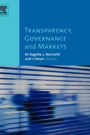 Cover of: Transparency, Governance and Markets