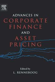 Cover of: Advances in Corporate Finance and Asset Pricing