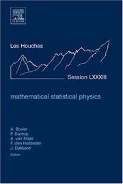 Cover of: Mathematical Statistical Physics, Volume Session LXXXIII by 