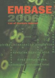 Cover of: EMBASE List of Journals Indexed 2006 (Embase List of Journals Indexed)