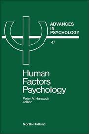 Cover of: Human factors psychology
