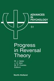 Cover of: Progress in reversal theory