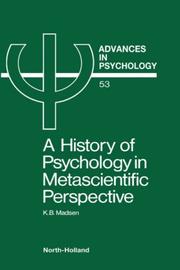 Cover of: A history of psychology in metascientific perspective